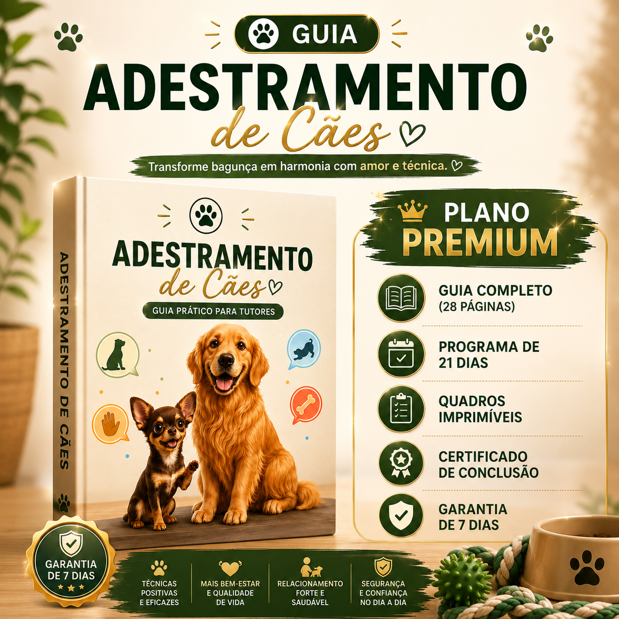 Guia Adestramento de Cães — Plano Premium